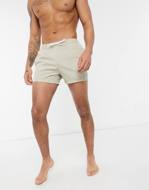 ASOS DESIGN - Boxer de bain - Beige