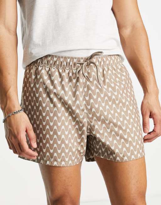 ASOS DESIGN - Boxer de bain - Beige