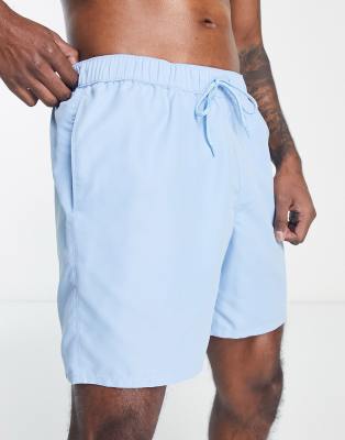 ASOS DESIGN - Short de bain mi-long - Bleu clair