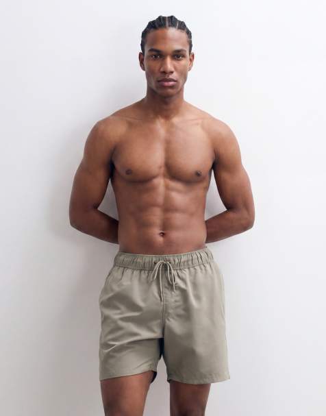 ASOS DESIGN - Short de bain mi-long - Kaki - view 1
