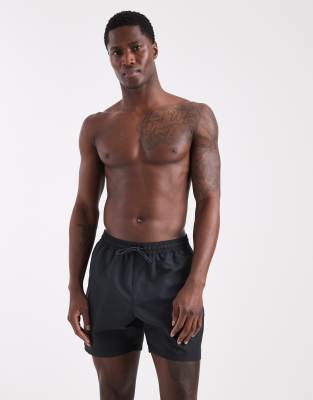 ASOS DESIGN - Short de bain mi-long - Noir