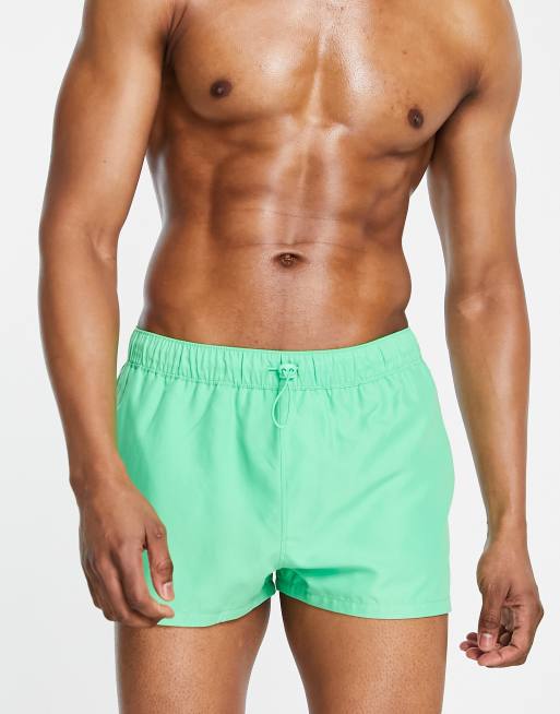 ASOS DESIGN - Short de bain ultra court avec cordon coulissant - Vert