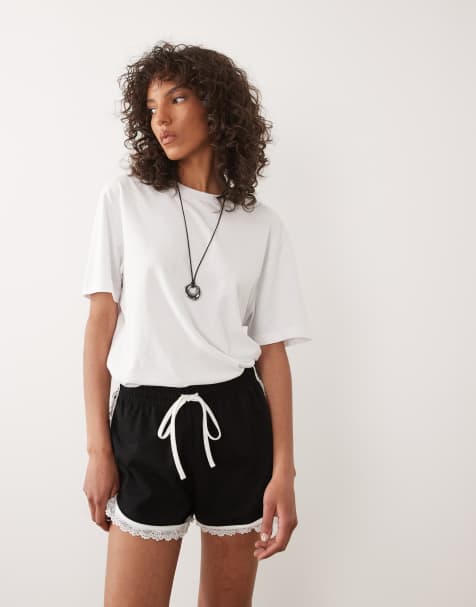 ASOS DESIGN - Short de course à pied en dentelle - Noir - view 1