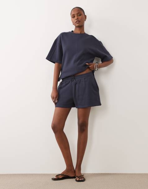 ASOS DESIGN - Short de course d'ensemble à envers brossé - Bleu cendré - view 1