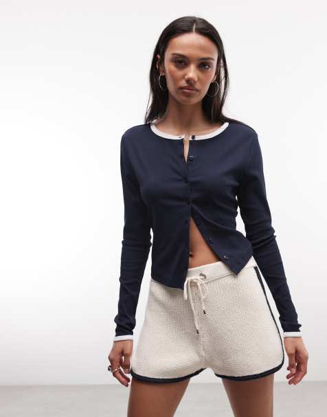 ASOS DESIGN - Short de course en maille crochetée - Écru - view 1
