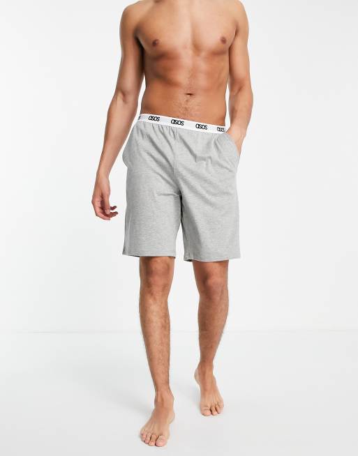 ASOS DESIGN - Short de pyjama confort avec taille griffée - Gris chiné, 4 de 4