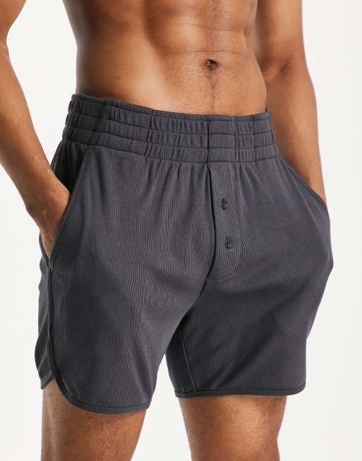 ASOS DESIGN - Short de running confort côtelé