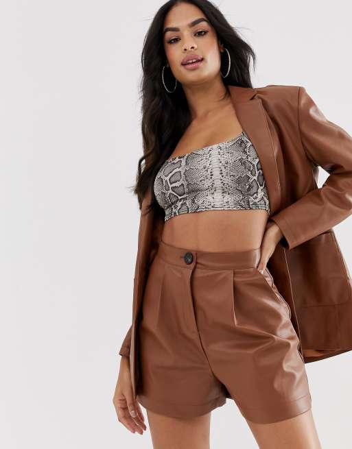 ASOS DESIGN - Tailleur en similicuir - Fauve, 3 de 3
