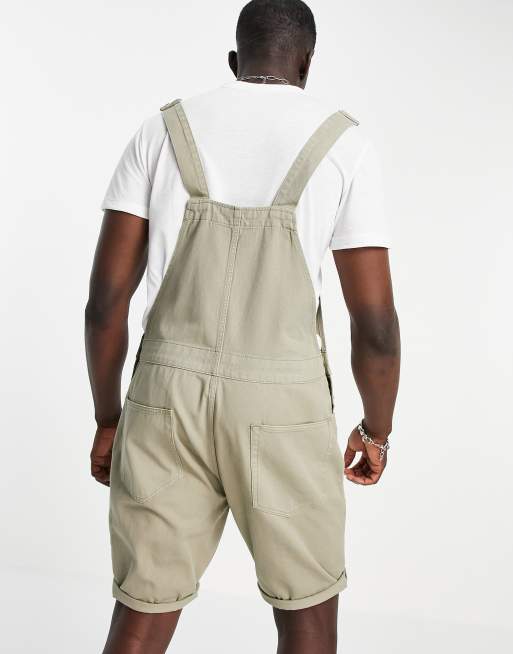 Khaki hot sale overalls shorts