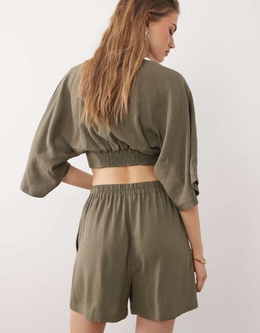 ASOS DESIGN - Short d'ensemble à détail noué - Sauge , 5 de 5