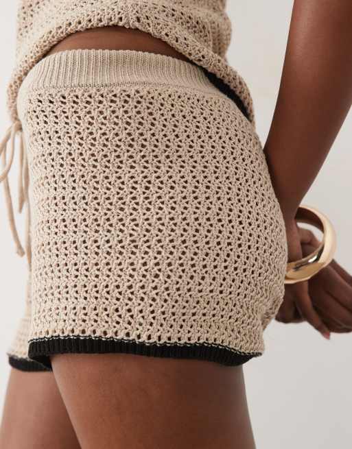 ASOS DESIGN - Short d'ensemble au crochet - Écru, 5 de 5