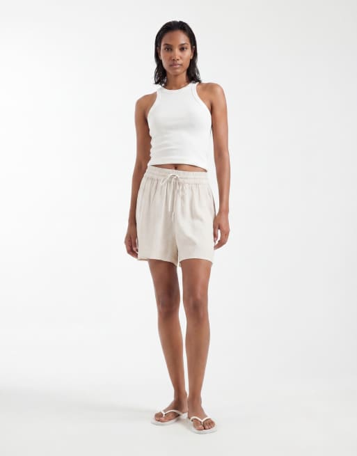 ASOS DESIGN - Short d'ensemble en lin - Grège, 3 de 5