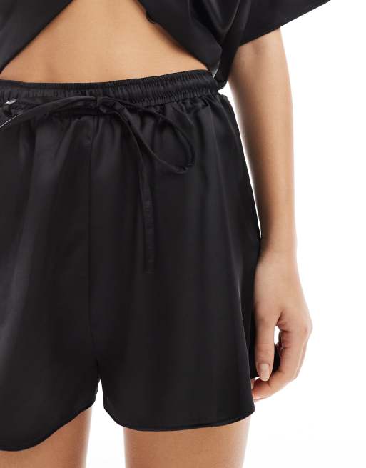 ASOS DESIGN - Short d'ensemble en satin - Noir, 3 de 5