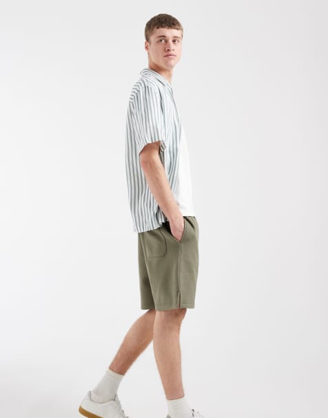 ASOS DESIGN - Short d'ensemble oversize en jersey piqué - Vert olive - view 1