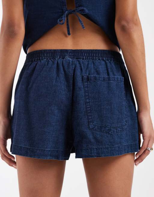 ASOS DESIGN - Short d'ensemble style caleçon en jean - Encre délavé, 4 de 5