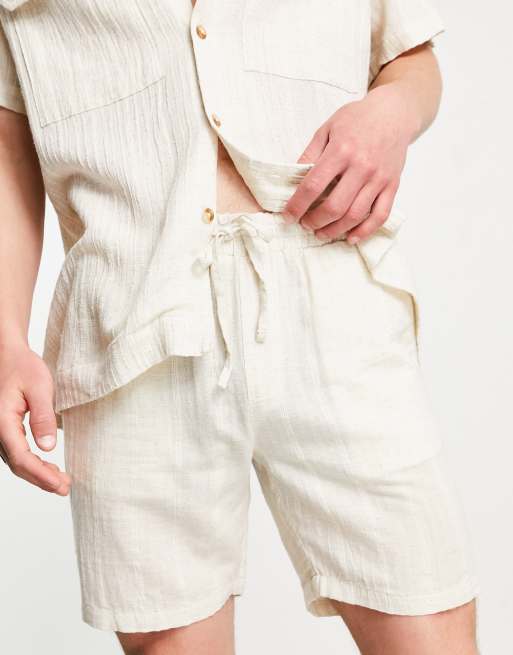 ASOS DESIGN - Short d'ensemble style skateur en tissus texturés effet naturel
