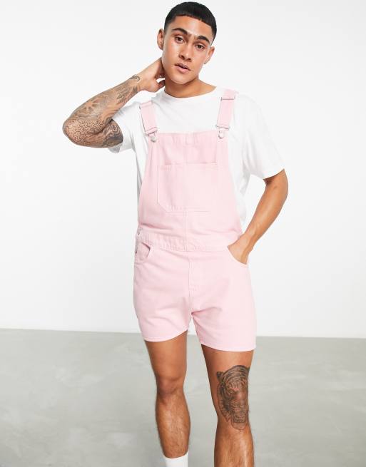 Pink dungaree sale shorts