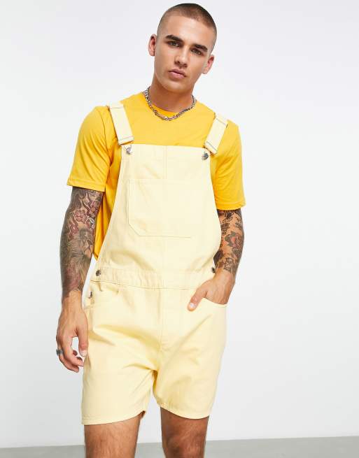 Yellow dungarees sales