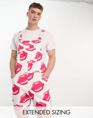 ASOS DESIGN short dungaree with all over print - ASOS Price Checker