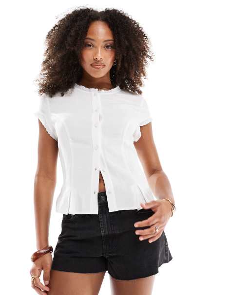 ASOS DESIGN - Short en jean décontracté - Noir délavé - view 1