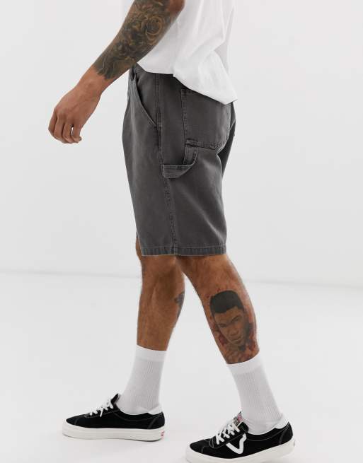 ASOS DESIGN - Short fonctionnel en toile épaisse - Gris délavé