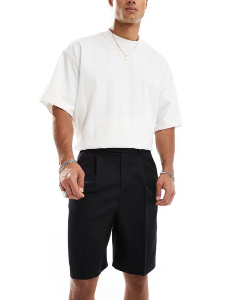 ASOS DESIGN - Short habillé coupe large - Noir - view 1