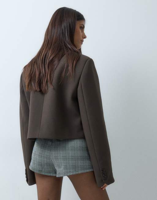 ASOS DESIGN short hotpant habillé à assortir à carreaux monochromes, 5 de 5