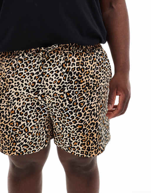 ASOS DESIGN shorts in leopard print