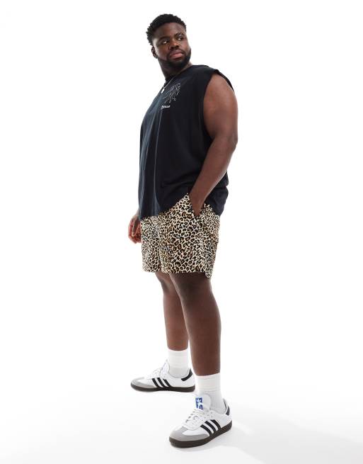 ASOS DESIGN shorts in leopard print