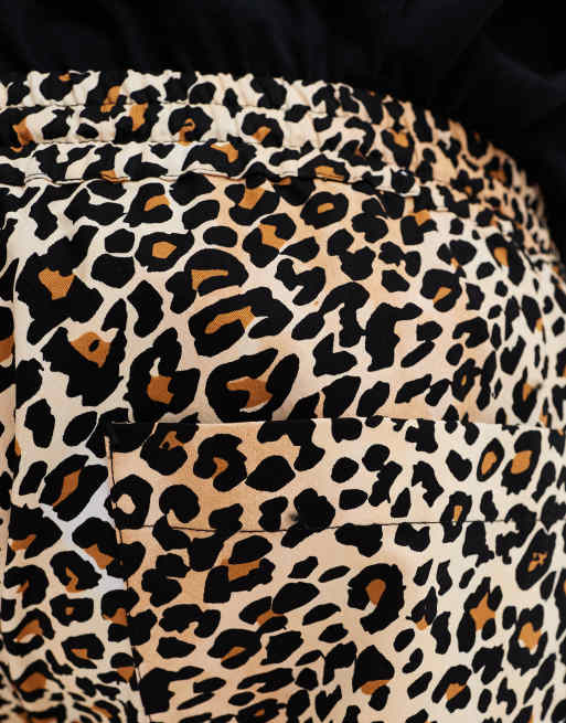 ASOS DESIGN shorts in leopard print