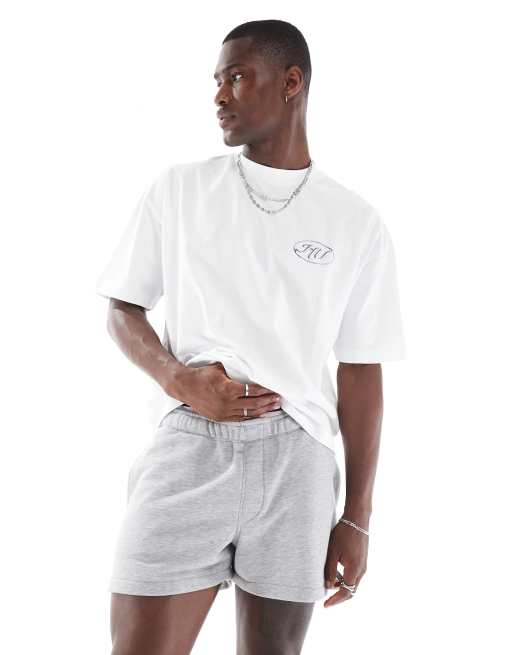 ASOS DESIGN short length shorts in gray heather