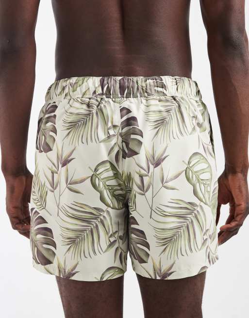 ASOS DESIGN short length swim shorts in holiday print, 5 of 5