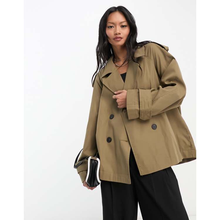 Ladies short 2025 trench mac