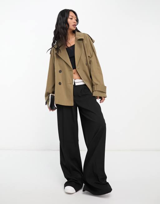 Lightweight short 2025 trench coat