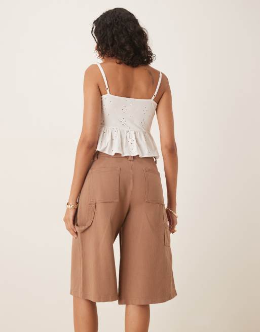 ASOS DESIGN - Short long à empiècements - Moka, 2 de 5