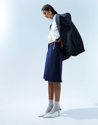ASOS DESIGN scuba longline short in navy - ASOS Price Checker