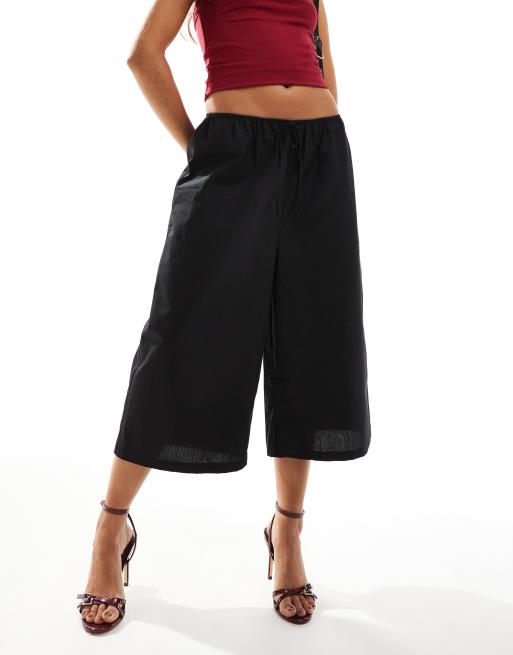 ASOS DESIGN - Short long en popeline - Noir