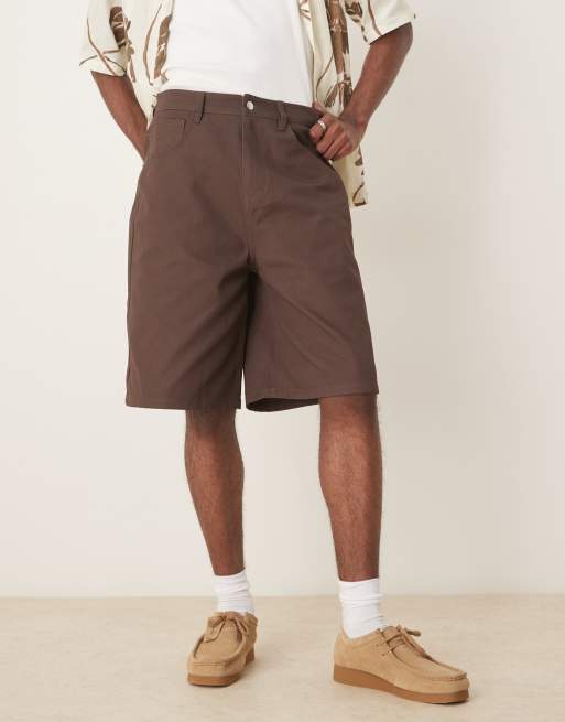 ASOS DESIGN - Short long en toile - Marron, 2 de 5