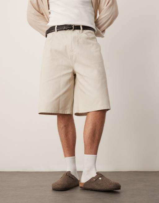 ASOS DESIGN - Short long en toile - Taupe, 2 de 5