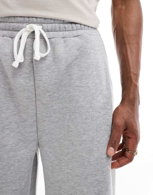 ASOS DESIGN oversized longer length short in gray heather