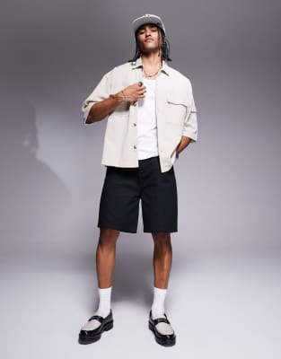 ASOS DESIGN - Short mi-long - Noir