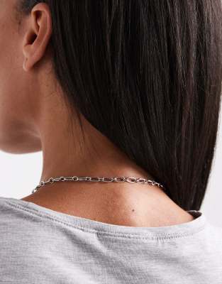Asos Design Short Necklace With Eclectic Charms In Brown