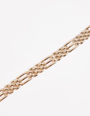 Asos Design Short Necklace With Vintage-style Chain Detail In Gold