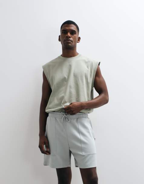 ASOS DESIGN - Short oversize en jersey à fermeture éclair - Gris - view 1