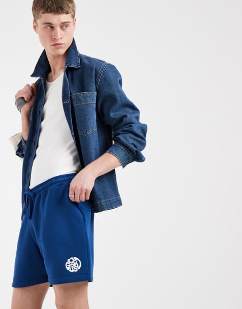 ASOS DESIGN - Short oversize en jersey à motif - Bleu - view 1