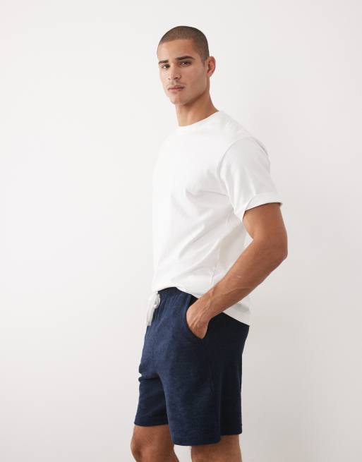 ASOS DESIGN - Short oversize en jersey texturé - Bleu marine, 3 de 5