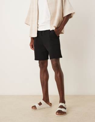ASOS DESIGN - Short oversize en maille - Noir - view 1