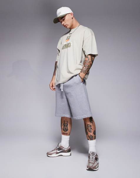 ASOS DESIGN - Short oversize en tissu épais 400 g/m² de qualité supérieure - Gris chiné - view 1