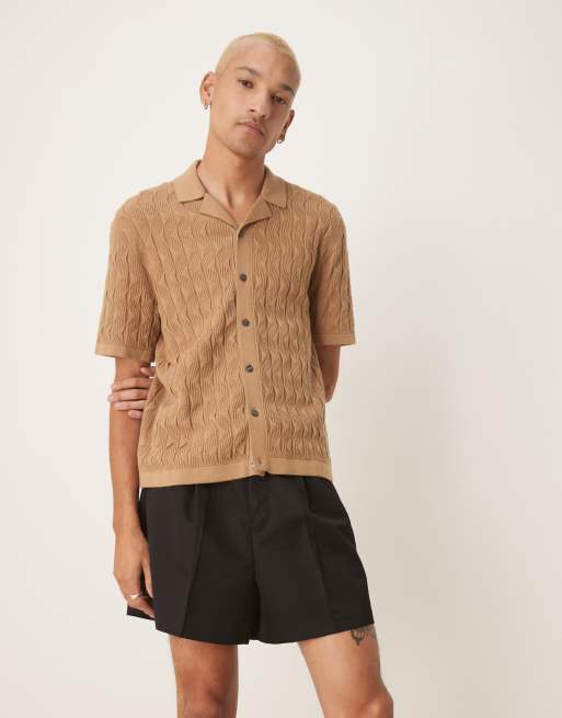 ASOS DESIGN - Short raccourci large et élégant avec pinces sur l'avant - Noir