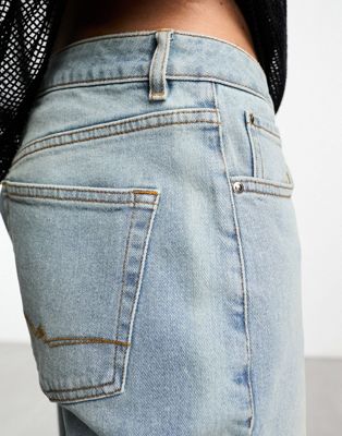 Shorts Short skinny en jean - Bleu vintage délavé clair